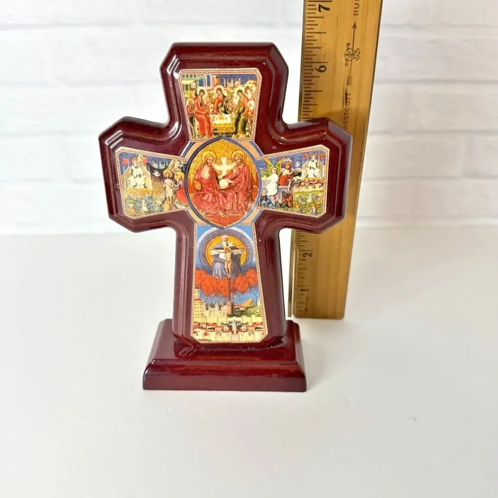 Beautiful Wooden Cross wth Story La Croce Tematica Del Giubileo del 2000
